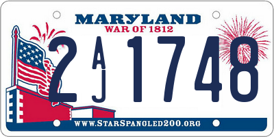 MD license plate 2AJ1748