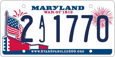 MD license plate 2AJ1770