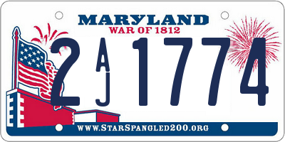 MD license plate 2AJ1774