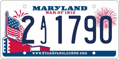 MD license plate 2AJ1790