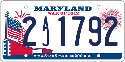 MD license plate 2AJ1792