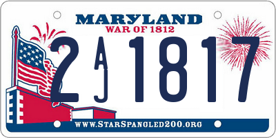 MD license plate 2AJ1817