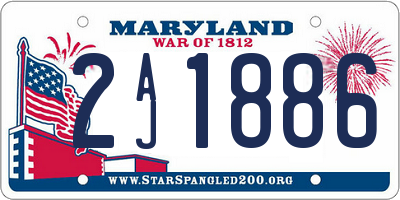 MD license plate 2AJ1886