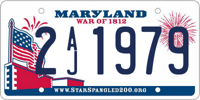 MD license plate 2AJ1979