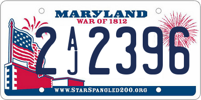 MD license plate 2AJ2396