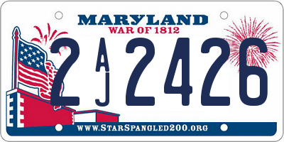 MD license plate 2AJ2426