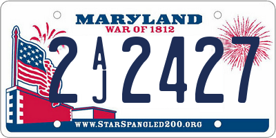 MD license plate 2AJ2427