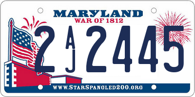MD license plate 2AJ2445