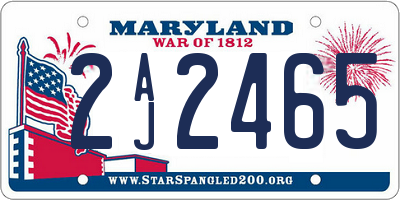 MD license plate 2AJ2465