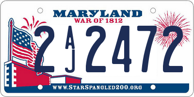 MD license plate 2AJ2472