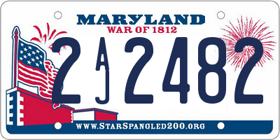 MD license plate 2AJ2482