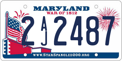 MD license plate 2AJ2487