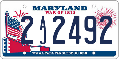 MD license plate 2AJ2492