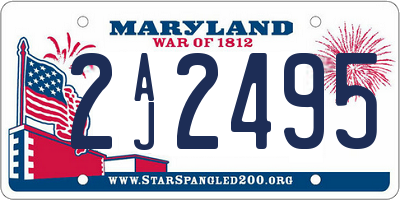 MD license plate 2AJ2495