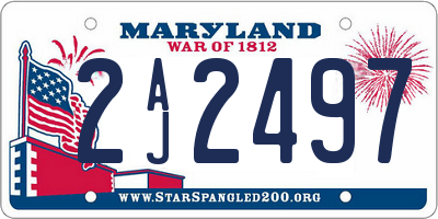 MD license plate 2AJ2497