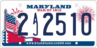 MD license plate 2AJ2510
