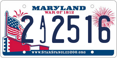 MD license plate 2AJ2516
