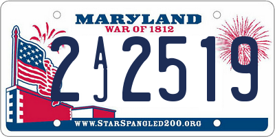 MD license plate 2AJ2519
