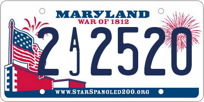 MD license plate 2AJ2520