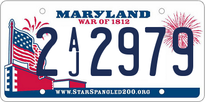 MD license plate 2AJ2979
