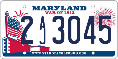 MD license plate 2AJ3045