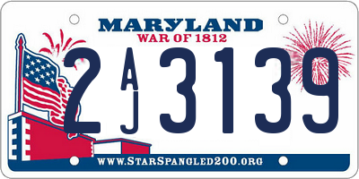 MD license plate 2AJ3139