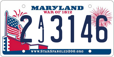 MD license plate 2AJ3146