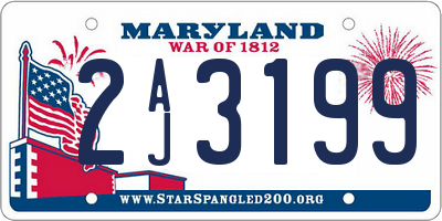 MD license plate 2AJ3199