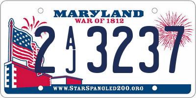 MD license plate 2AJ3237