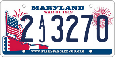 MD license plate 2AJ3270