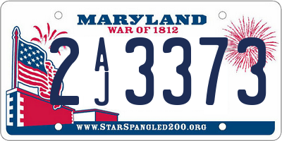 MD license plate 2AJ3373