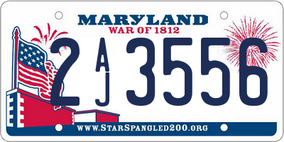 MD license plate 2AJ3556