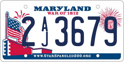 MD license plate 2AJ3679