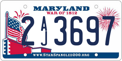 MD license plate 2AJ3697