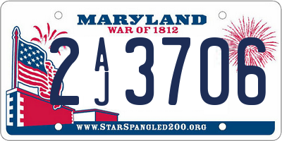 MD license plate 2AJ3706