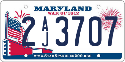 MD license plate 2AJ3707