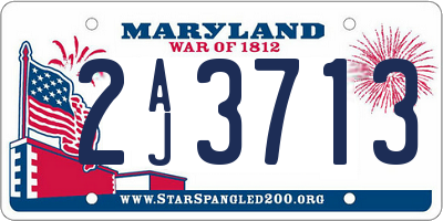 MD license plate 2AJ3713