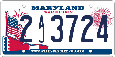 MD license plate 2AJ3724