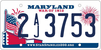 MD license plate 2AJ3753