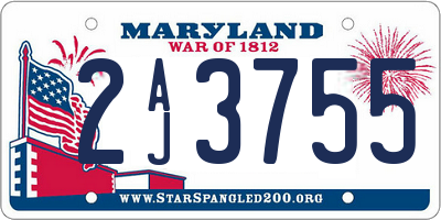 MD license plate 2AJ3755