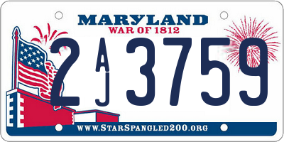MD license plate 2AJ3759