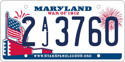 MD license plate 2AJ3760