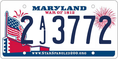 MD license plate 2AJ3772