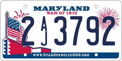 MD license plate 2AJ3792
