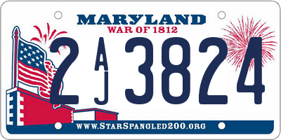 MD license plate 2AJ3824