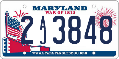 MD license plate 2AJ3848
