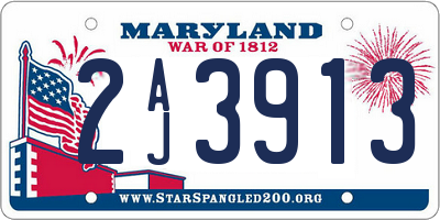 MD license plate 2AJ3913