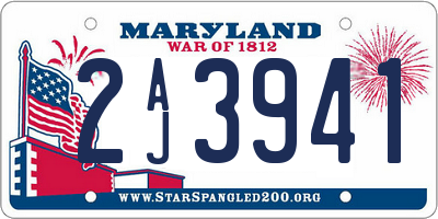 MD license plate 2AJ3941