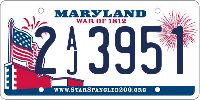 MD license plate 2AJ3951