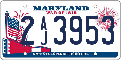 MD license plate 2AJ3953
